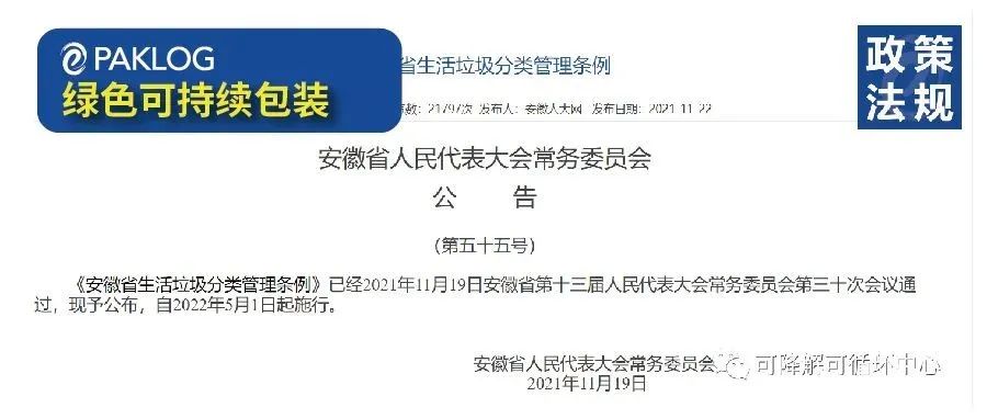下月起，安徽將禁止、限制生產(chǎn)銷售不可降解塑料制品